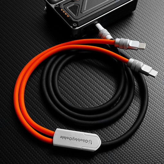 ChubbyCable Duo-Flex™: 100W & 60W 2-in-1 Fast Charging & Data Transfer Cable with Soft Silicone