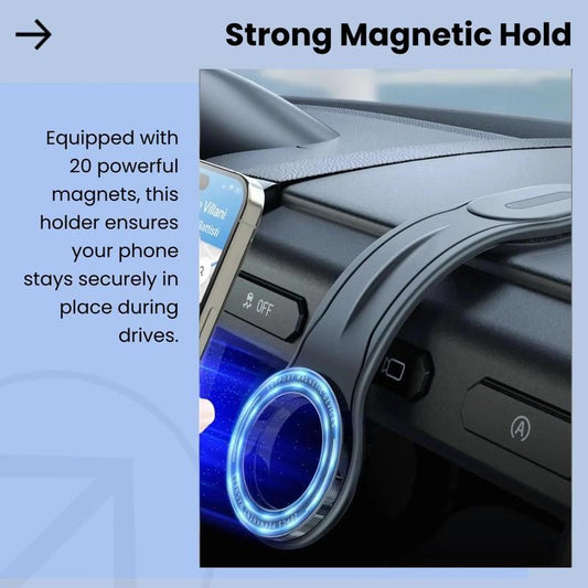 ChubbyDrive FlexGrip - 360° Bendable Magnetic Car Phone Mount