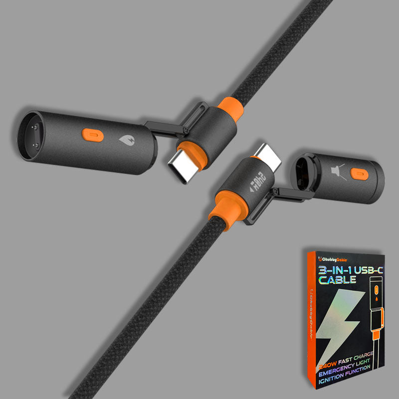 ChubbyWild 240W Rugged Charging Cable – Arc Ignite & Emergency Light, Outdoor Power Pro