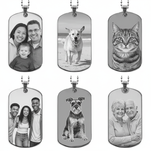 Unique & Heartfelt: Personalized Photo Tag Necklace, Truly the Best Gift