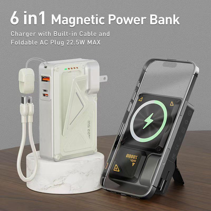 ChubbyPower Magnetic Power Bank – 10,000mAh Power Bank with Wall Plug