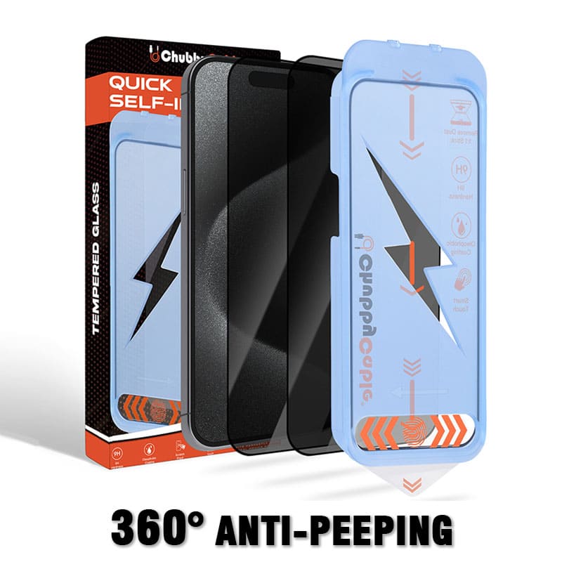 ChubbyShield Ultra - 360° Privacy Screen Protector with Ultra-easy Install Box