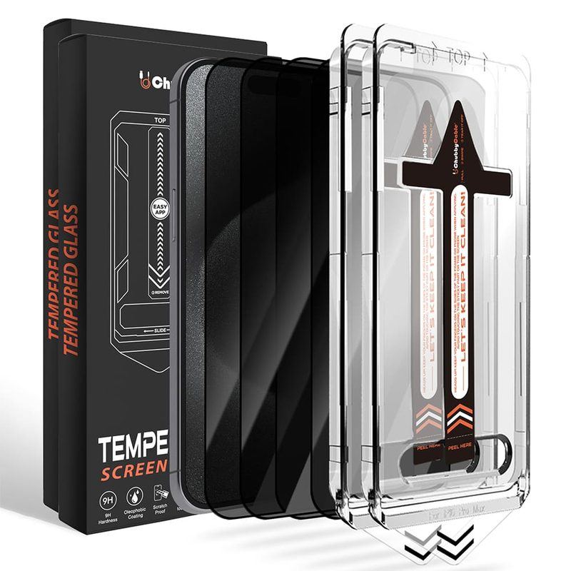 ChubbyShield Ultra - Military-Grade Privacy Screen Protector with Ultra-easy Install Box