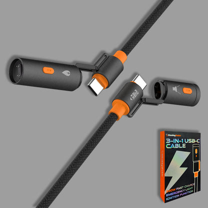 ChubbyWild 240W Rugged Charging Cable – Arc Ignite & Emergency Light, Outdoor Power Pro