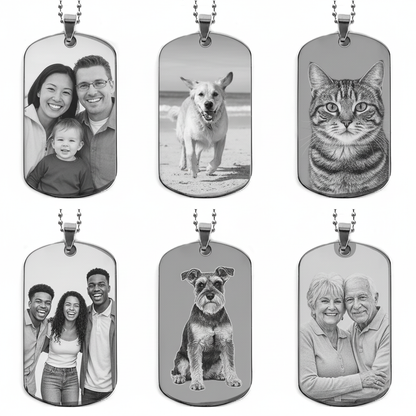 Memories on a Chain: The Unique and Heartfelt Photo Tag Necklace They'll Love.