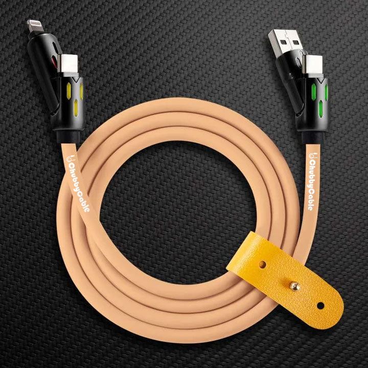 OmniChubby - 240W 4-in-1 Ultimate ChubbyCable With Dynamic Lights