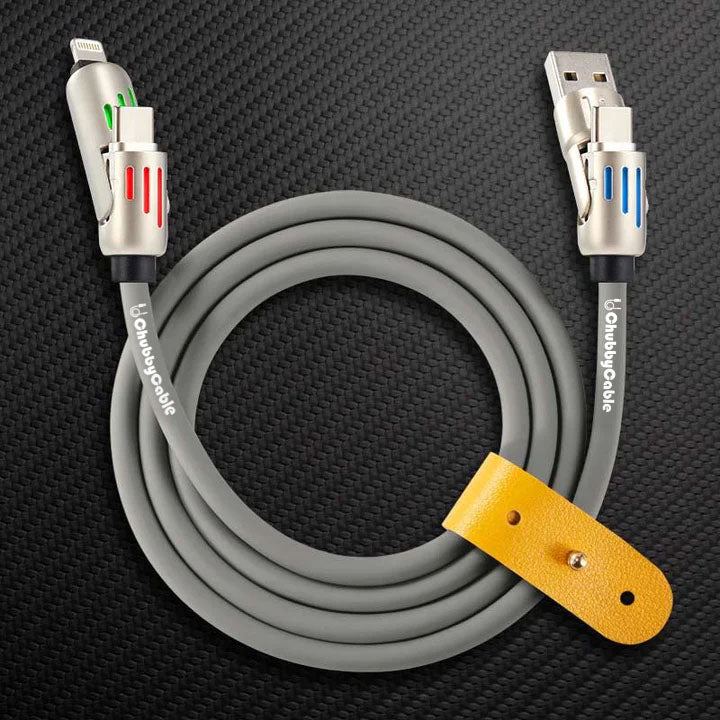 OmniChubby - 240W 4-in-1 Ultimate ChubbyCable With Dynamic Lights