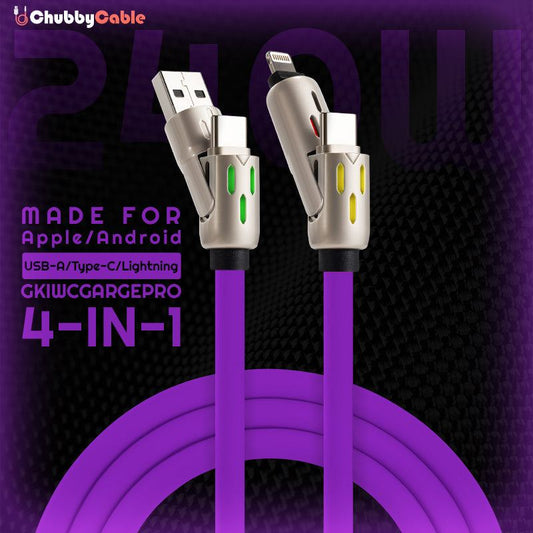 OmniChubby - 240W 4-in-1 Ultimate ChubbyCable With Dynamic Lights