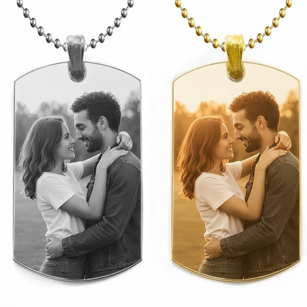 Memories on a Chain: The Unique and Heartfelt Photo Tag Necklace They'll Love.