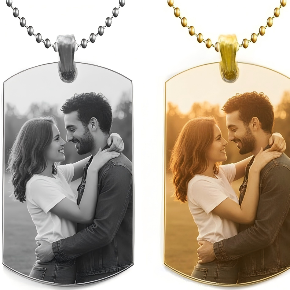 Unique & Heartfelt: Personalized Photo Tag Necklace, Truly the Best Gift