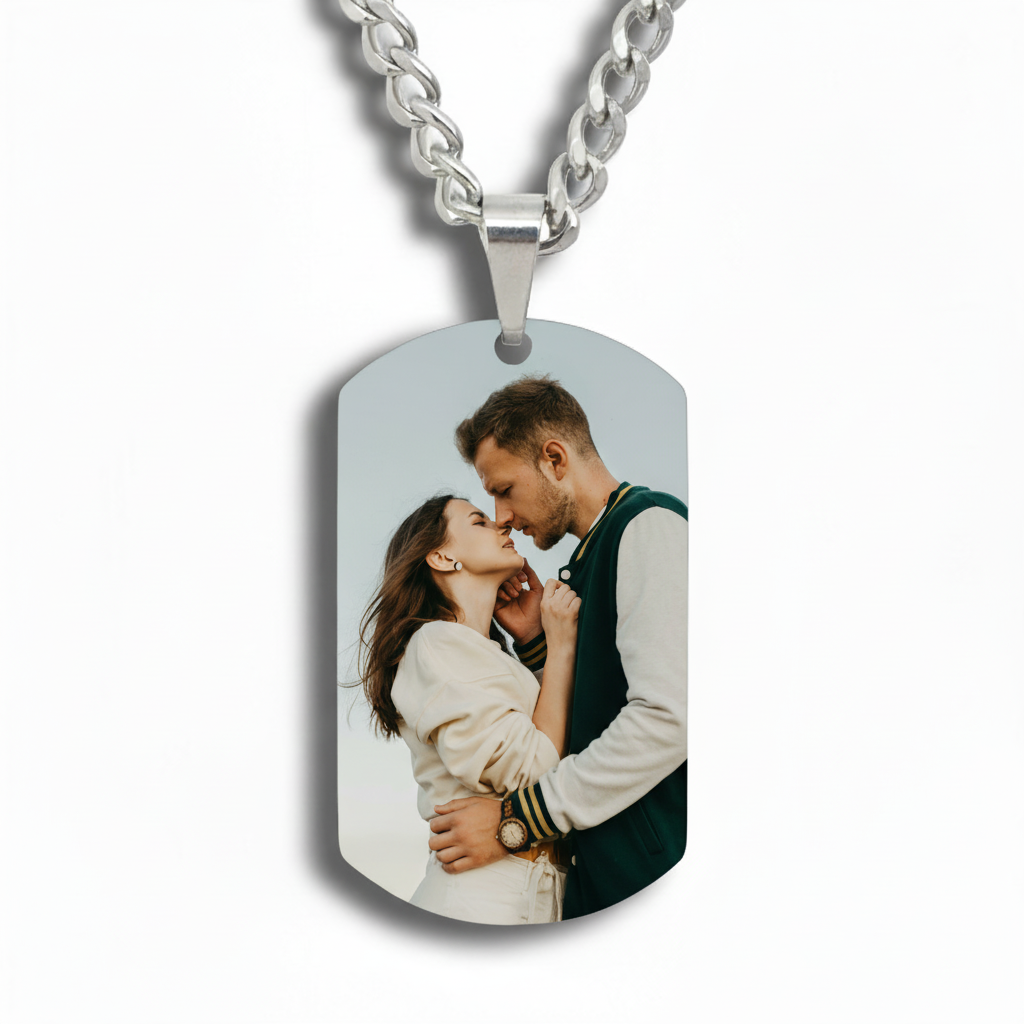 Memories on a Chain: The Unique and Heartfelt Photo Tag Necklace They'll Love.