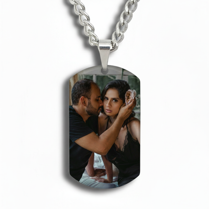 Unique & Heartfelt: Personalized Photo Tag Necklace, Truly the Best Gift