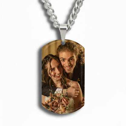 Memories on a Chain: The Unique and Heartfelt Photo Tag Necklace They'll Love.